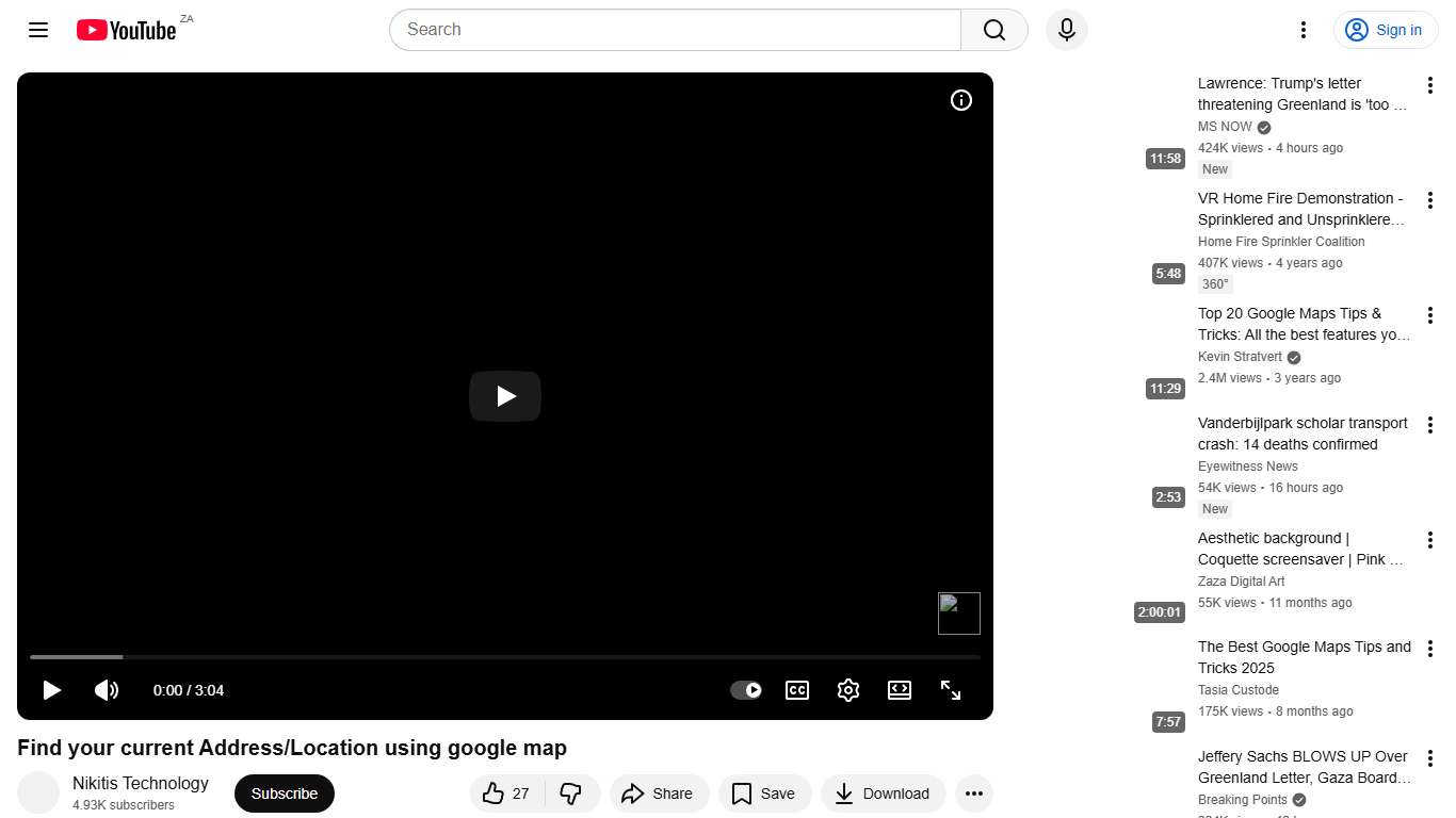 Find your current Address/Location using google map - YouTube