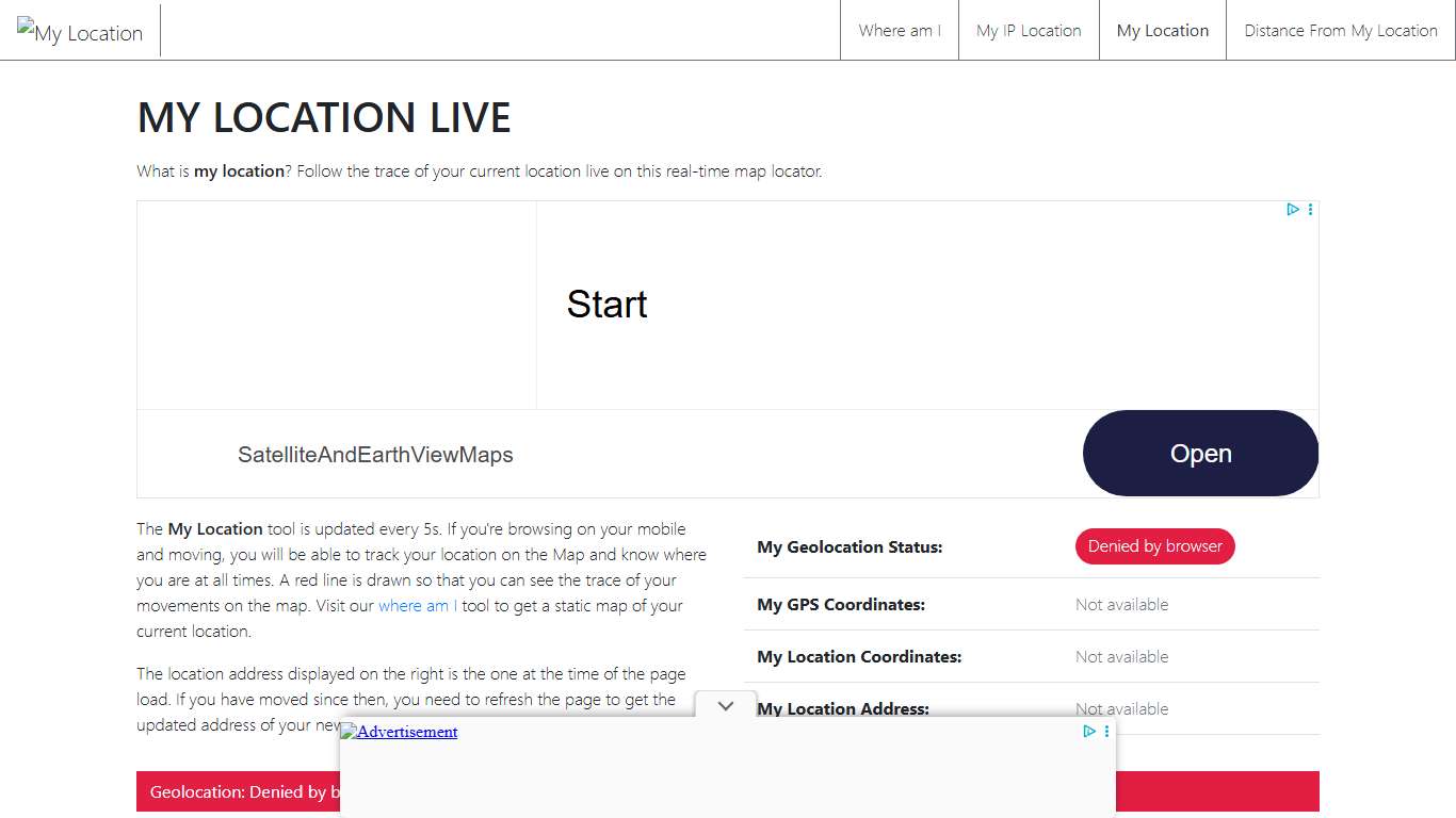 MY LOCATION - Real-time locator